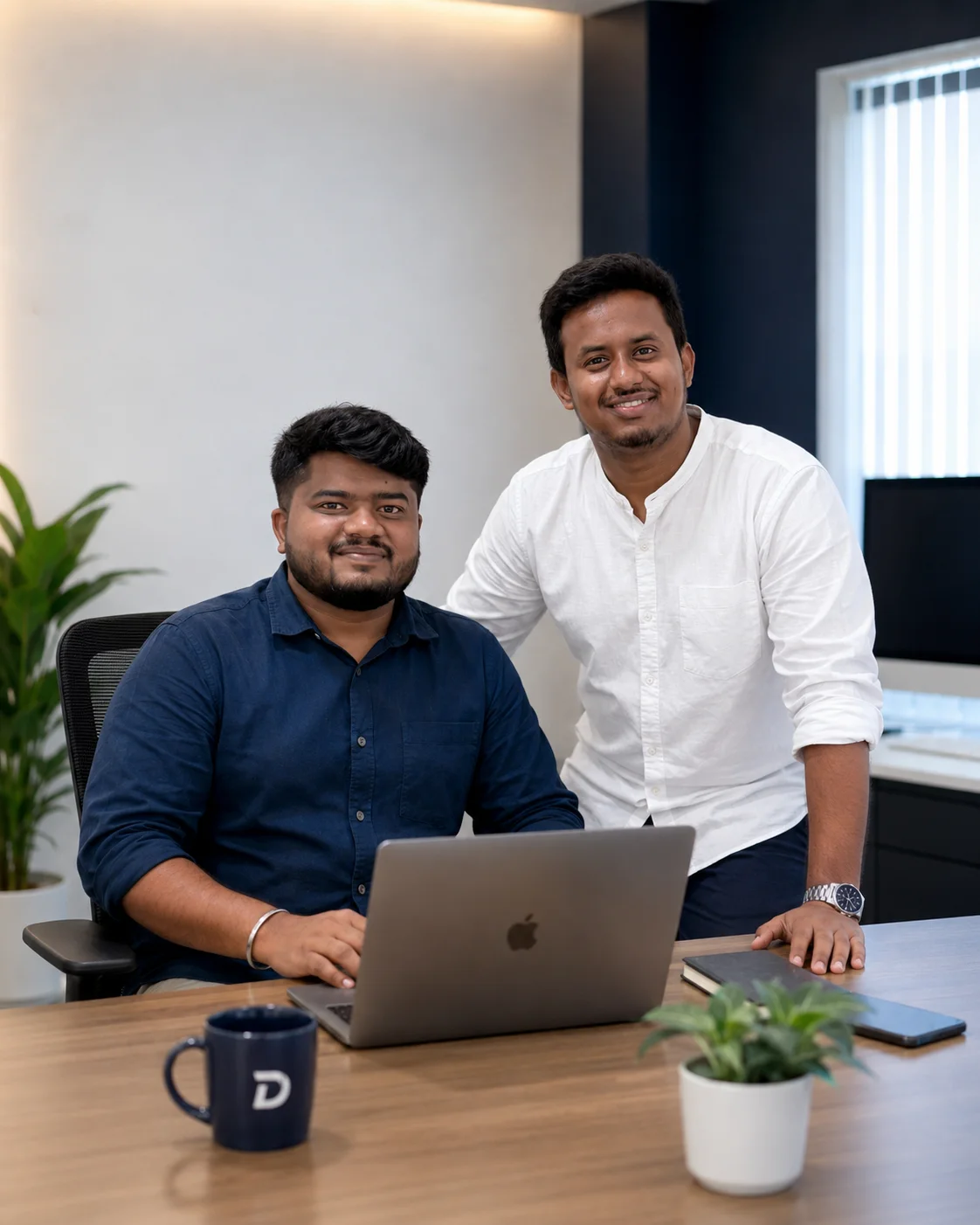 Digirank co-founders working together in the office