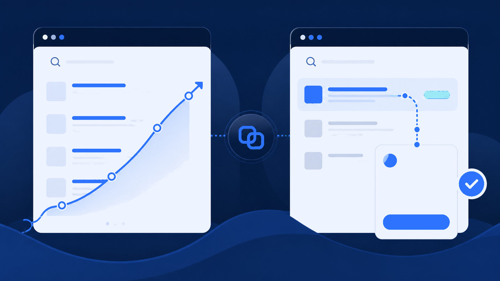Illustration comparing organic search growth with paid search acquisition