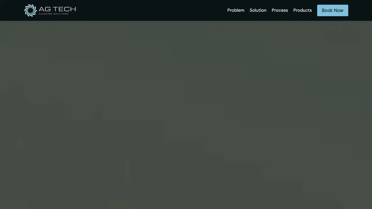 AGTech Cleaning Solutions website homepage