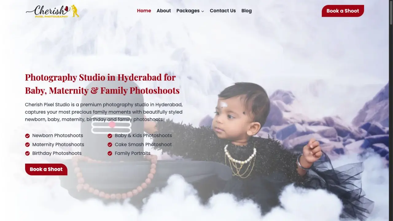 Cherish Pixel Studio website homepage