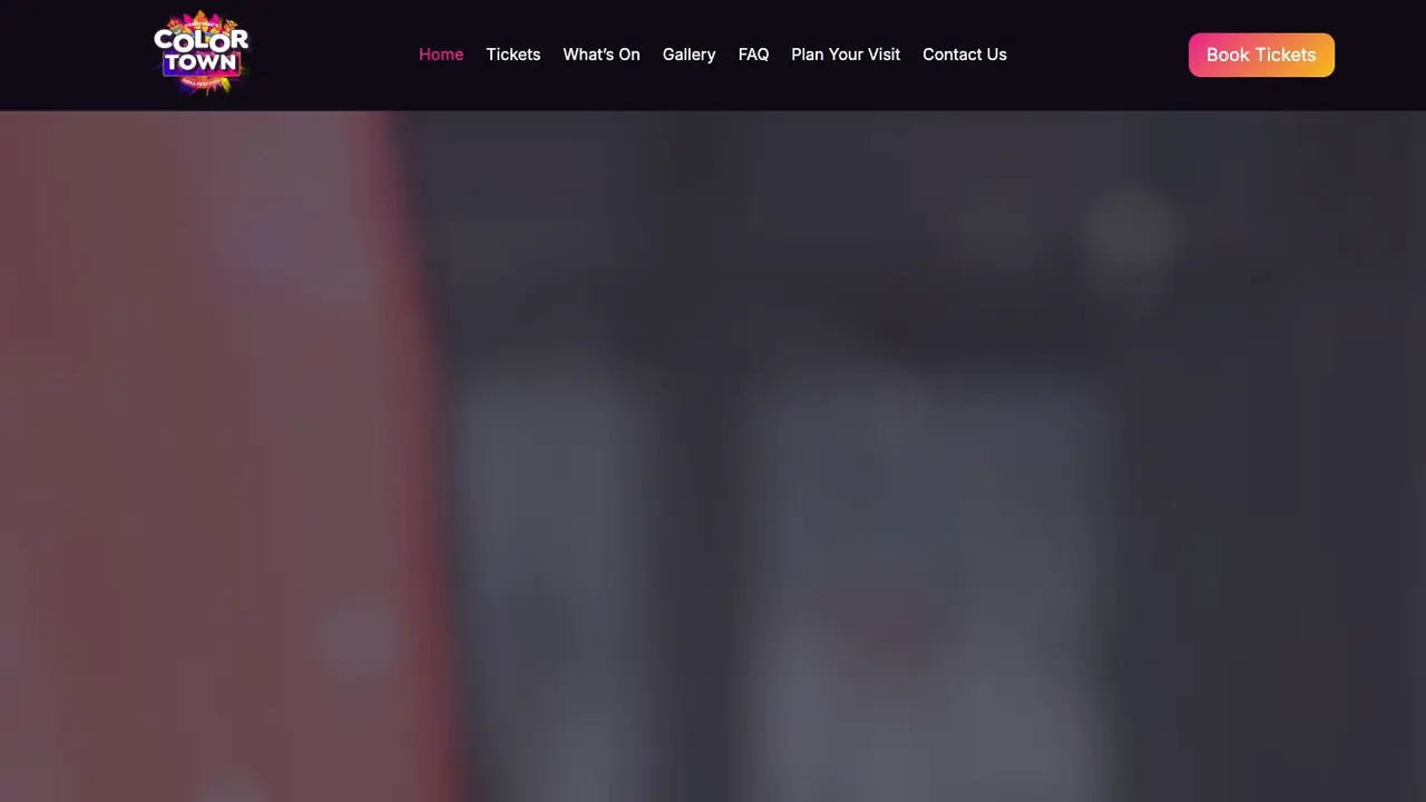 Color Town Festival website homepage