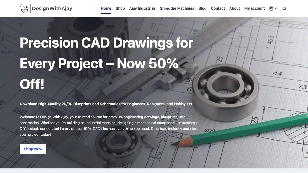 Design With Ajay website homepage