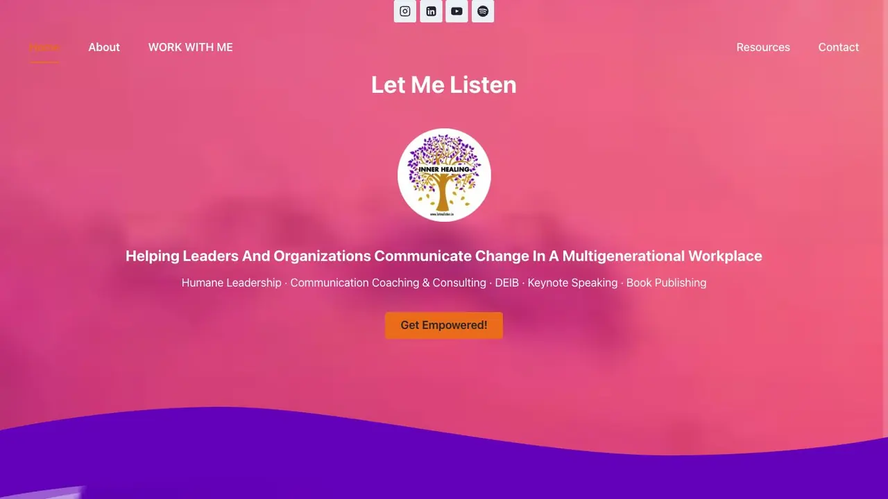 Let Me Listen website homepage