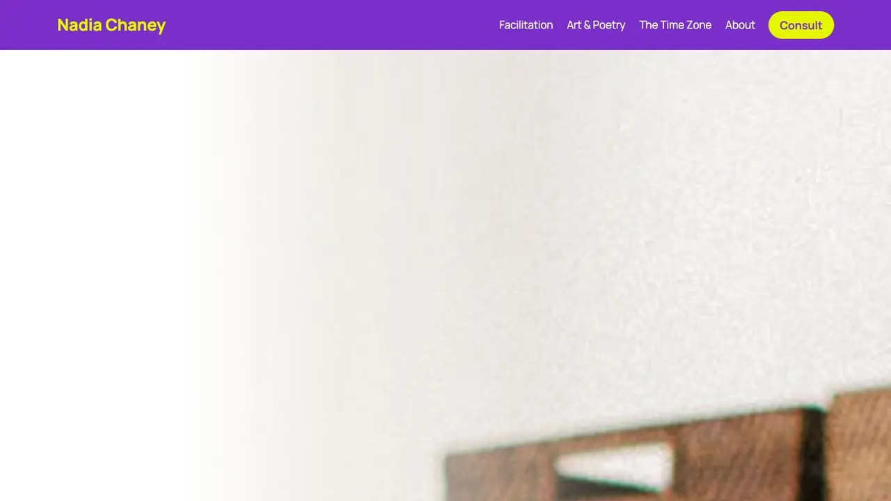 Nadia Chaney website homepage