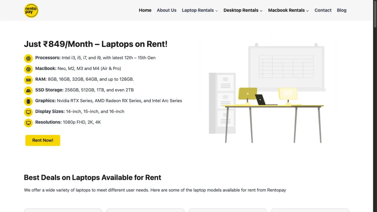 Rentopay website homepage