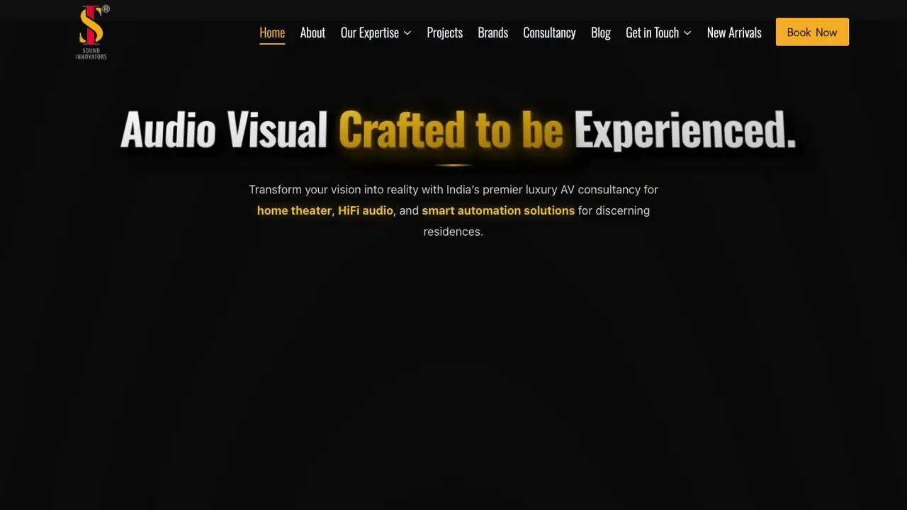 Sound Innovators website homepage